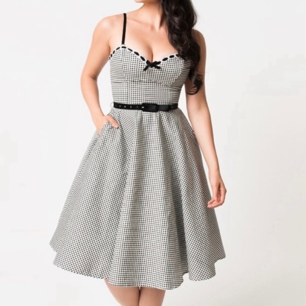 Unique Vintage x Michelins Pitt Gingham Seeing Dress